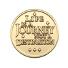 Alcoholics Anonymous AA Life is a Journey Affirmation Coin - Antique Bronze Sobriety Medallion