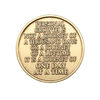Alcoholics Anonymous AA Life is a Journey Affirmation Coin - Antique Bronze Sobriety Medallion