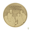 Alcoholics Anonymous AA Man on a Bed Affirmation Coin - Antique Bronze Sobriety Medallion