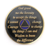Alcoholics Anonymous (AA) Anniversary Coin – Blue Triplate Sobriety Medallion
