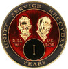 Alcoholics Anonymous (AA) Anniversary Coin – "Founders" Black Sobriety Medallion