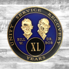 Alcoholics Anonymous (AA) Anniversary Coin – "Founders" Blue Sobriety Medallion