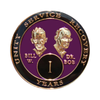 Alcoholics Anonymous (AA) Anniversary Coin – "Founders" Purple Sobriety Medallion