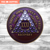 AA Anniversary Coin Medallion | Purple Crystal Transition