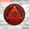 AA Anniversary Coin Medallion | Red Crystal Transition