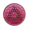 AA Anniversary Coin Medallion | Glitter Pink Crystal Fuchsia