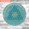 AA Anniversary Coin Medallion | Crystal Glitter Aqua Zircon