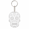 Sugar Skull Keychain – Laser Etched Acrylic Día de los Muertos Skull Keychain