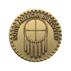 Alcoholics Anonymous AA Native American in Recovery Affirmation Coin - Antique Bronze Sobriety Medallion