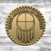 Alcoholics Anonymous AA Native American in Recovery Affirmation Coin - Antique Bronze Sobriety Medallion