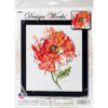 Design Works Peach Floral Counted Cross Stitch Kit