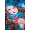 LanArte Counted Cross Stitch Kit - Blue Flowers Girl