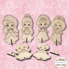 Princess Dolls DIY Unfinished Wood Shapes 6/Pkg