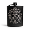 Personalized Family Crest Coat of Arms Laser Engraved Flask