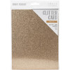 Craft Perfect Glitter Card Cardstock 5/Pkg | Welsh Gold