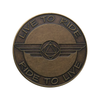 Alcoholics Anonymous AA Live to Ride Affirmation Coin – Bronze Sobriety Medallion