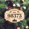 Customized Zip Code Christmas Ornaments