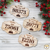 Customized Zip Code Christmas Ornaments