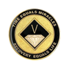 Narcotics Anonymous (NA) Coin – Black & Gold Sobriety Medallion Gift