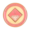 Narcotics Anonymous (NA) Coin – Pink & Cream Sobriety Medallion Gift