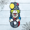 BOO Scary Clown Halloween Sign - Creepy Halloween Wall Art