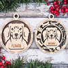 Personalized Laser Engraved Dog Ornament | Dachshund Long Hair