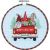 Dimensions Learn-A-Craft Counted Cross Stitch | Red Truck Gnomes