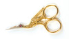 ToolTron Gold-Plated Stork Scissors 3.5" | Swarovski Crystal