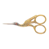 ToolTron Gold-Plated Swarovski Crystal Stork Scissors 3.50"