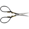 Sullivans Gunmetal & Gold Teardrop Heirloom Embroidery Scissors 4.25"