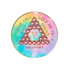 AA Crystallized Psychedelic Change Light Rose Coin Medallion