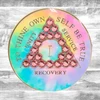 AA Psychedelic Change Rose Crystal Sobriety Anniversary Coin