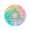 AA Psychedelic Change Crystal Peridot AB Coin Medallion