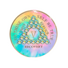 AA Psychedelic Change Crystal Peridot AB Coin Medallion