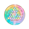 AA Psychedelic Change Patchwork Crystal Sobriety Coin