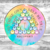 AA Psychedelic Change Patchwork Crystal Sobriety Coin