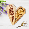 Wooden Embroidery Scissor Case - Handmade Sewing Scissors Storage Box