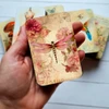Magnetic Needle Minder Storage Case - Pink Dragonfly