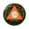 Alcoholics Anonymous Black & Orange Sobriety Anniversary Coin