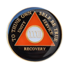 Alcoholics Anonymous Black & Orange Sobriety Anniversary Coin