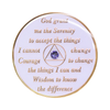AA Bisexual Flag White Crystal Sobriety Anniversary Coin