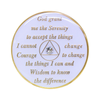 AA Genderqueer Flag White Crystal Sobriety Anniversary Coin