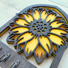 Key Holder Wall Plaque | Sunflower