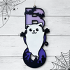 BOO Ghost Kitty Halloween Sign - Whimsical Halloween Decor