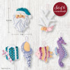Bucilla Felt Ornaments Applique Kit Set 6/Pkg | Santa's Sea Life