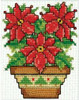 Design Works Counted Cross Stitch Kit 2"X3" | Poinsettias