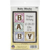 Design Works Counted Cross Stitch Kit | Baby Blocks Birth Record