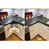 Modern Farmhouse Kitchen Remodel with Black Island & White Shaker Cabinets