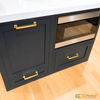 Modern Farmhouse Kitchen Remodel with Black Island & White Shaker Cabinets