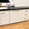 Modern Farmhouse Kitchen Remodel with Black Island & White Shaker Cabinets